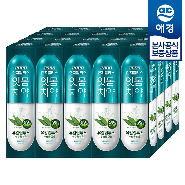 [Aekyung] 2080 Eucalyptus Gisivalis Furesh Mint Toothpaste 150g x 20 pieces