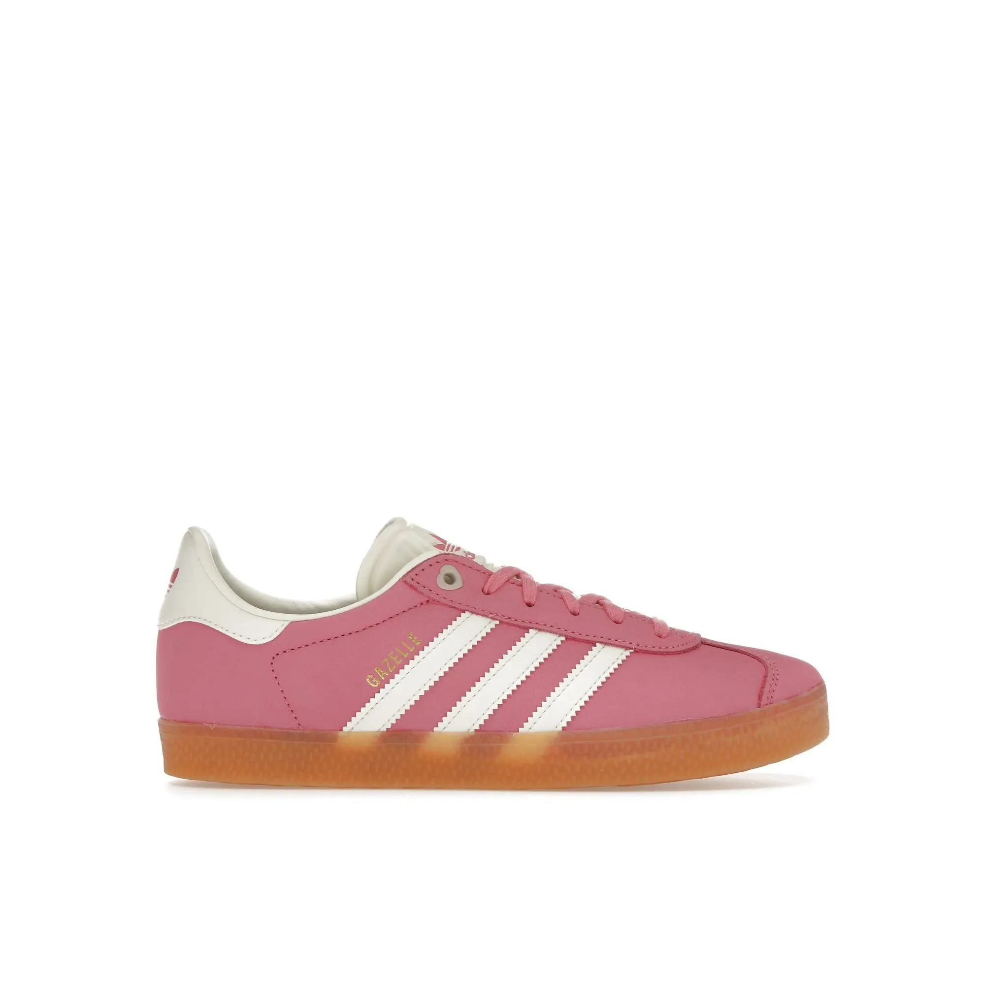 המוצרים של ID1107 – ספורט שועים של Adidas Gazelle J Pink Fusion Gum Kids Sneakers Ivory Gum-3