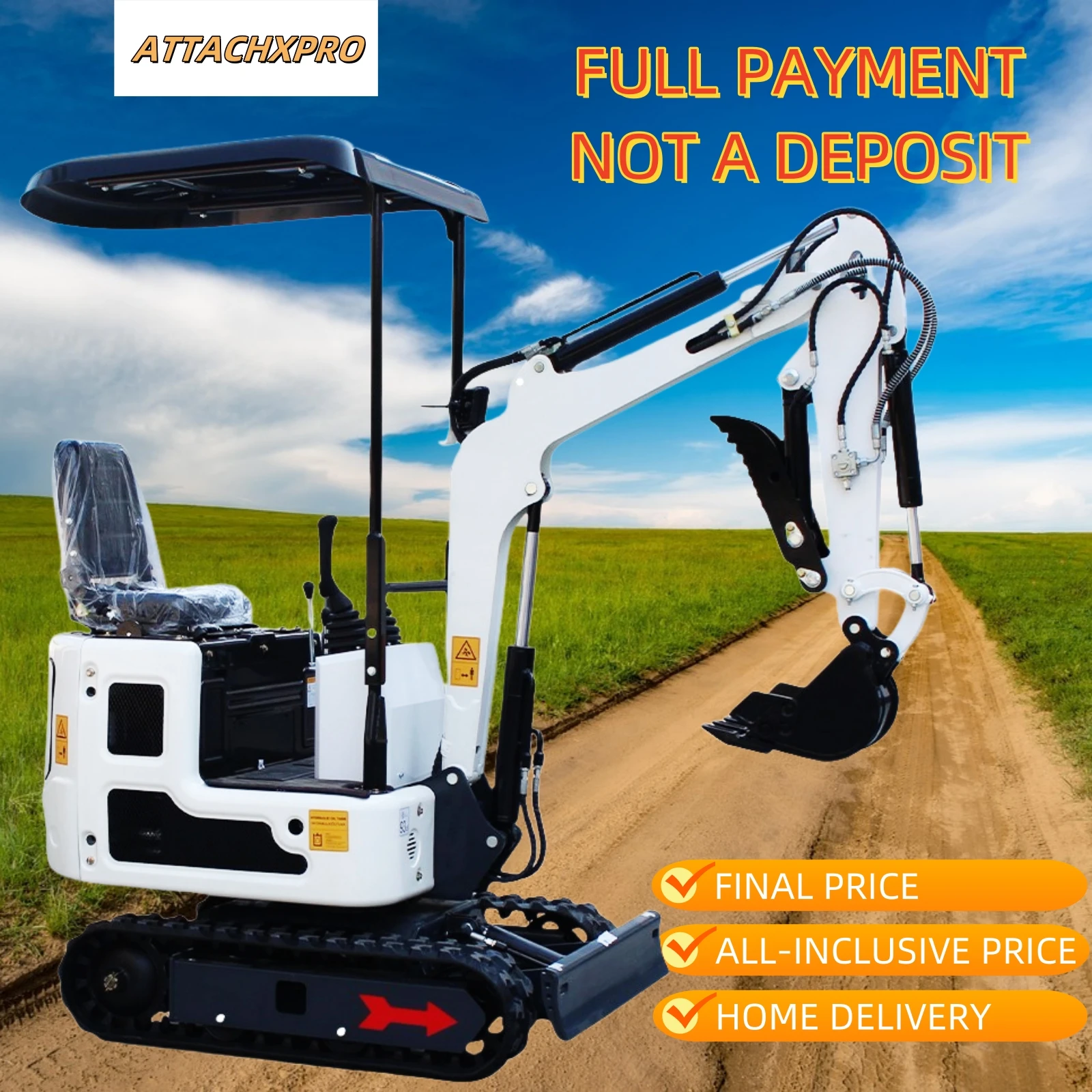 Pagamento completo, non un deposito Minescavatore DM150W da 2000 libbre con morsetto idraulico per pollice e motore B&C