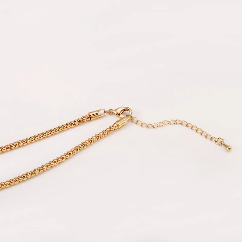 Elegant Multi Layer Gold Wire Circle Pendant Necklace  Two Color Triple Round Zircon-Inlaid Personalized Jewelry for Women