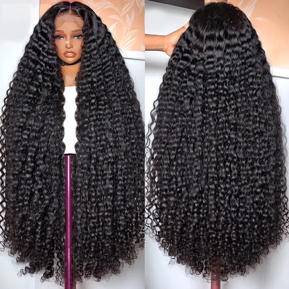 

HD Transparent Lace Wig 13x6 human hair Curly Wig Pre Plucked 30 Inch Loose Deep Water wave Frontal Wigs 5x5 Glueless Wig