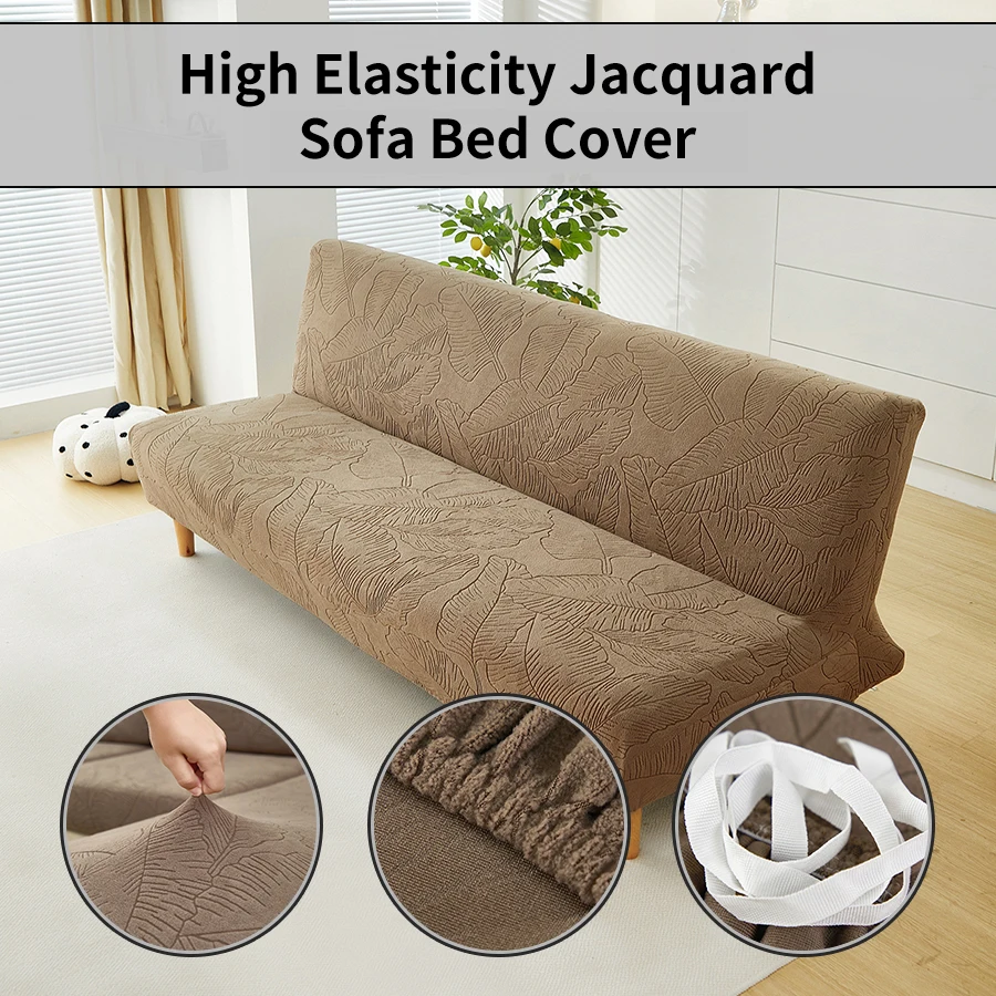 1 PC Plant Leaf Pattern Jacquard Sofa Bed Easy Remove Couch Protector for Bench with Armrest Home Decor Cushion