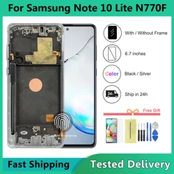 6.7‘’ Note10 lite Display with Fingerprint For Samsung Note 10 Lite Screen Replacement SM-N770F,N770F/DS LCD Screen With Frame