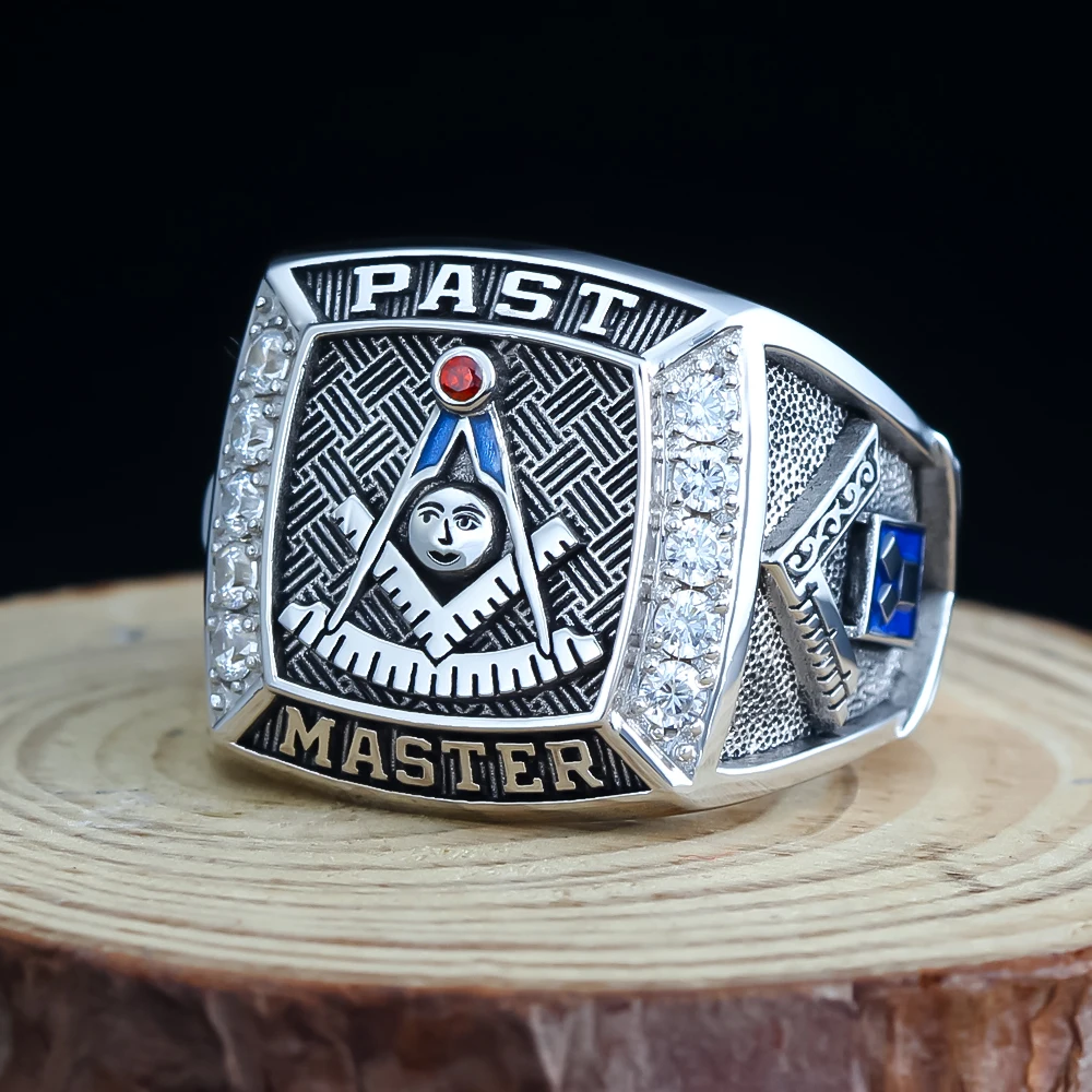 

Vintage Past Master Mason Masonic Blue Lodge Sterling Silver Ring
