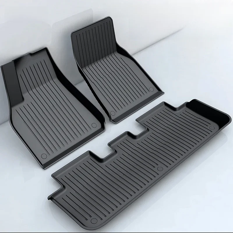 VASTZ Floor Mats for Tesla Model Y 3 2017-2024 Highland Left Right Rudder All Weather TPE Cargo Liner Cargo Trunk Accessories