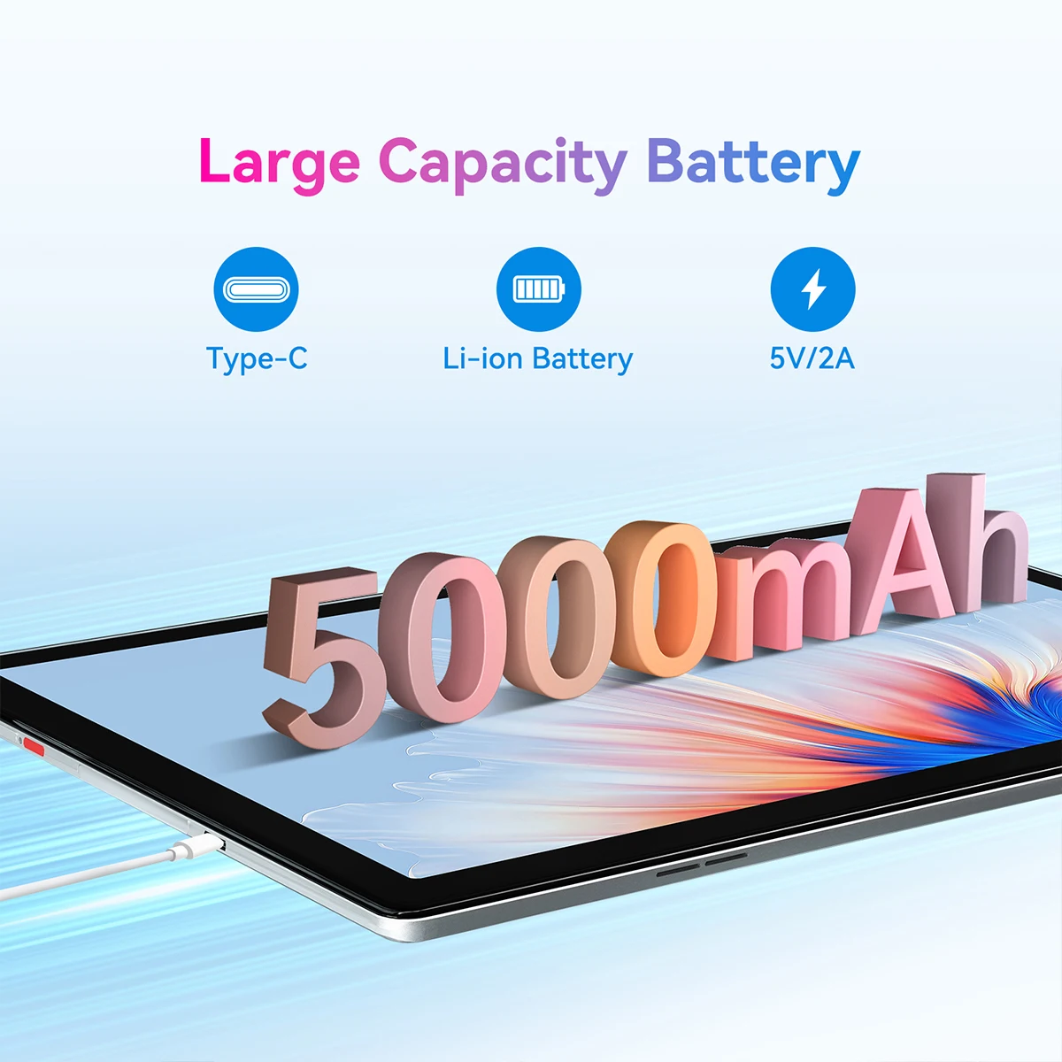 MB1001 Tablet Android 13 da 10,1 pollici 6 GB RAM 64 GB ROM Quad-Core 5000 mAh Batteria HD IPS Touchscreen WiFi Bluetooth 5.0 Tablet PC