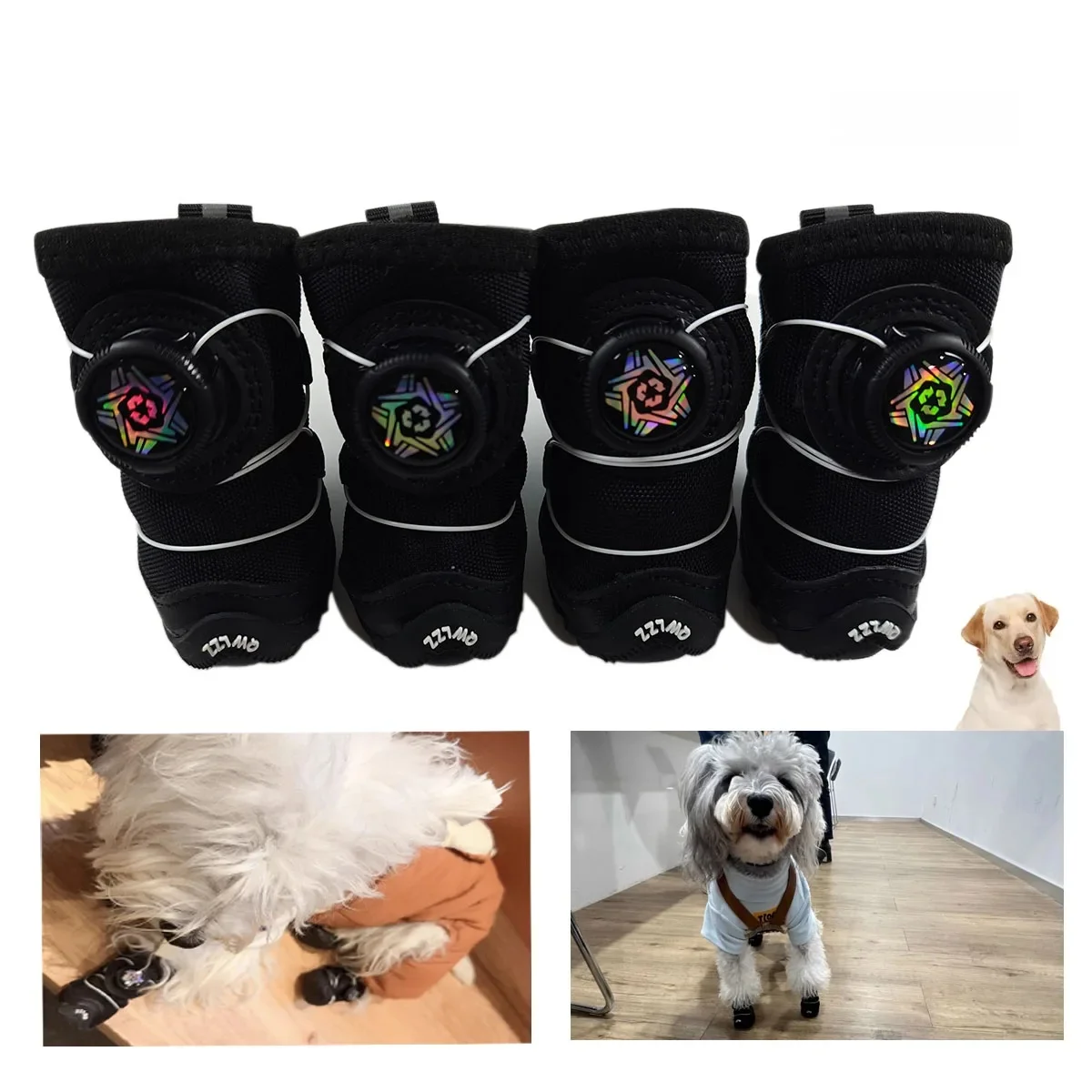 Chaussures d'hiver pour animaux de compagnie, chaussures chaudes en polaire pour chiots, bottes de neige imperméables pour petits chiens, chaussures pour Chihuahua, Yorkie, Teddy