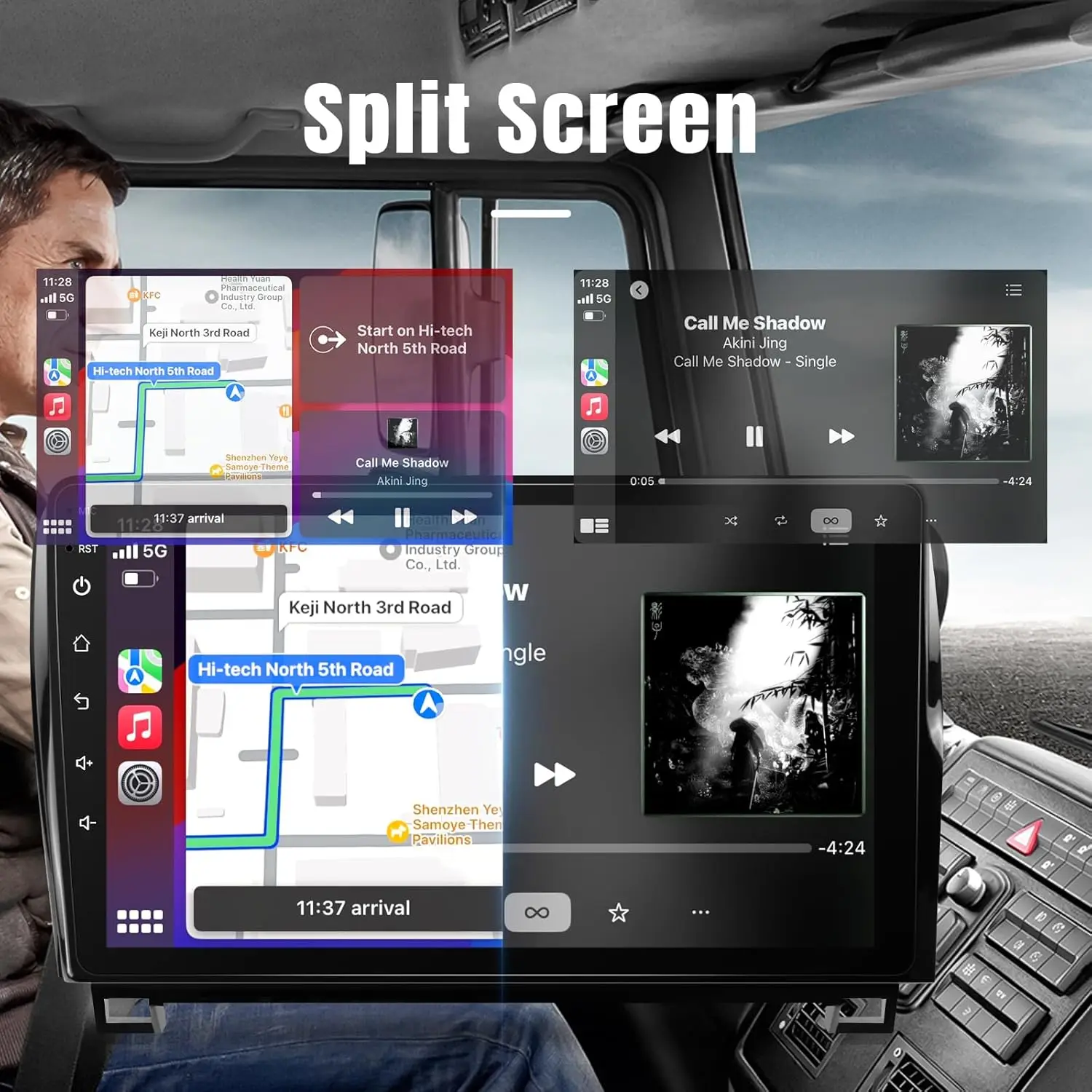 لتويوتا تندرا 2007-2013 وتويوتا سيكويا 2008-2019 راديو 10.1 بوصة تعمل باللمس راديو السيارة اللاسلكية أبل CarPlay أندرويد Aut