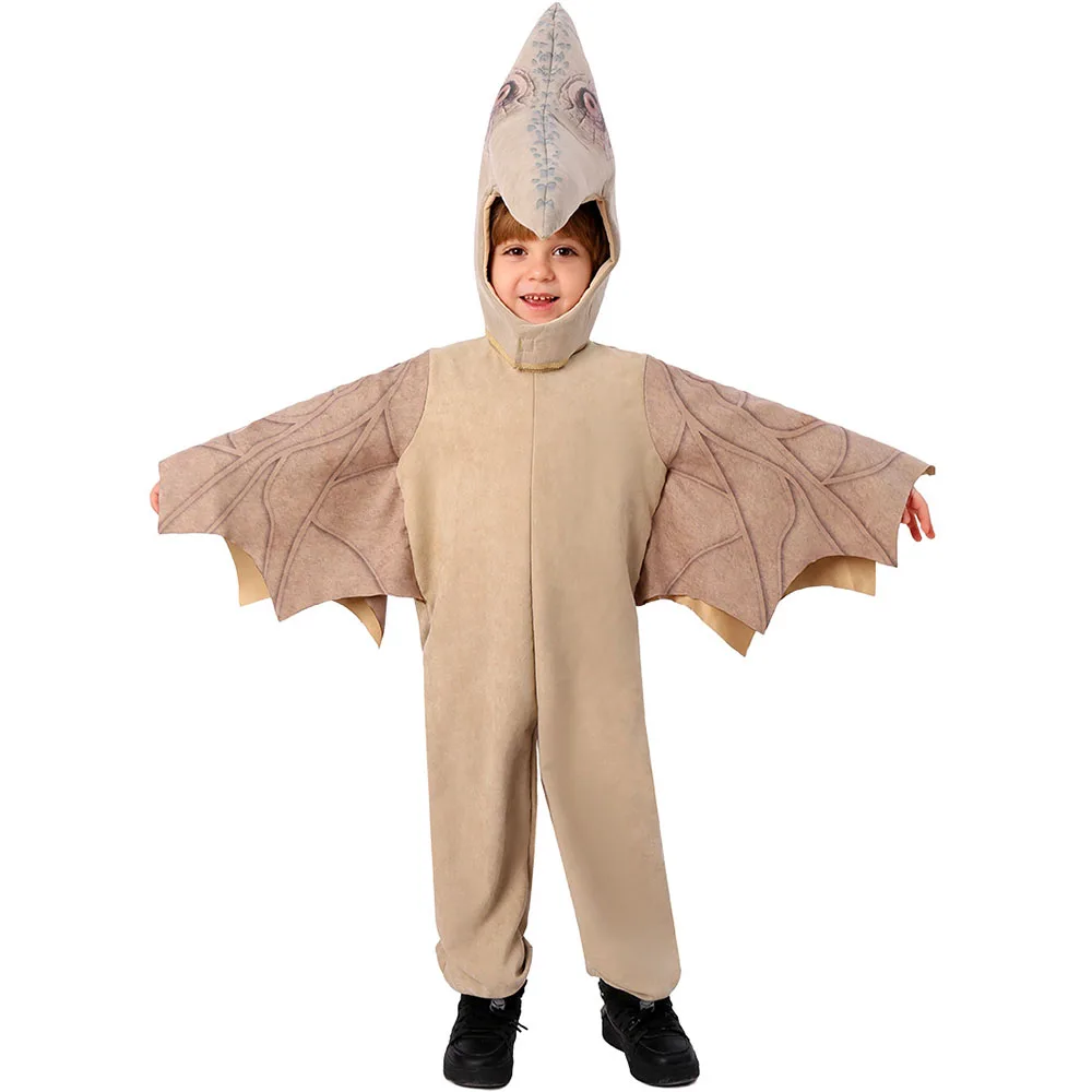 Child Pterodactyl Costume Boys Yellow Outfits Flying Dinosaur Realistic Pterosaur Halloween Costume Pterodactyl Suit for Kids