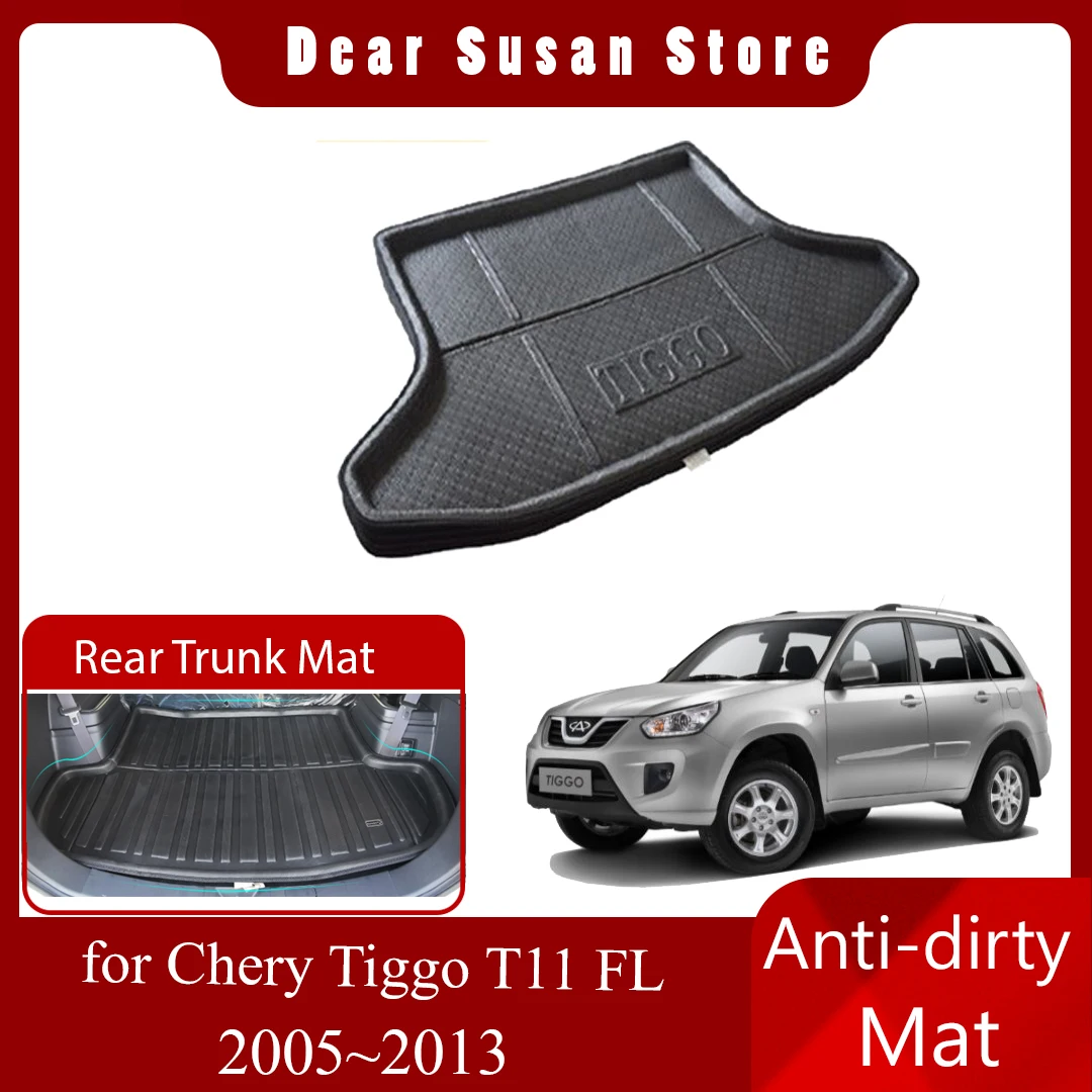 Rear Trunk Mat for Chery Tiggo T11 FL J11 MVM X33 X33S 2005~2013 Foot Liner Luggage Parts Tray Pad Boot Carg Cover Accessories