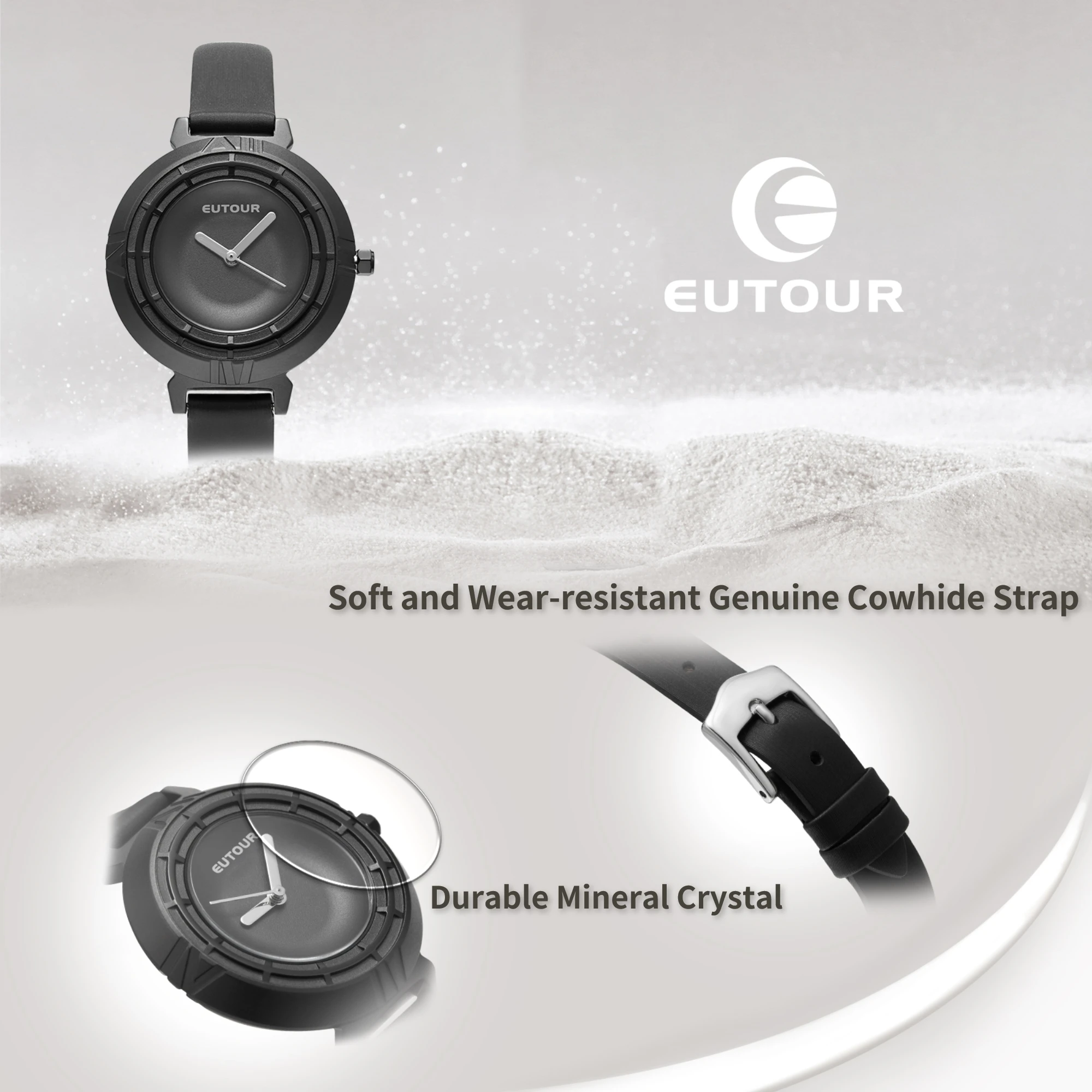 EUTOUR 2025 New Arrival Autumn Luxury Fashion Round Women\'s Elegant Waterproof Quartz Top Clock Girl\'s Watch