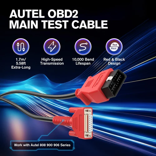 Imagen 2 del producto Cable de prueba principal de 15 pines/25 pines para Autel MaxiSys MS908 MS906 Maxicom MK908P MK808 MaxiCheck MX808 Maxidas DS808 OBD herramientas OBD2