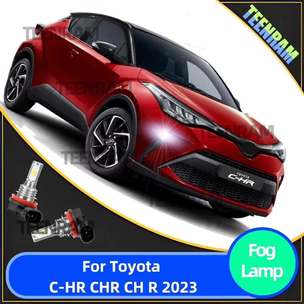 

2 шт. для Toyota C-HR CHR 2023 (только подходит для модели с галогенной противотуманной фарой) Светодиодные противотуманные фары 15000LM Автомобильные передние противотуманные фары Canbus White