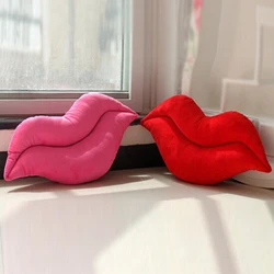Lips Plush Toys Decor Sexy Red Lips Big Lips Valentine'S Day Gift Creative Fun Valentine'S Day Cushion Red Lip Decorative Pillow