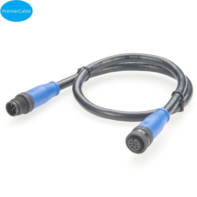 M12 A Code Micro-C Cable M12 Waterproof A Code 5 Pin Aviation Sensor Extension Cable Industrial Drop Cable for Device NMEA2000