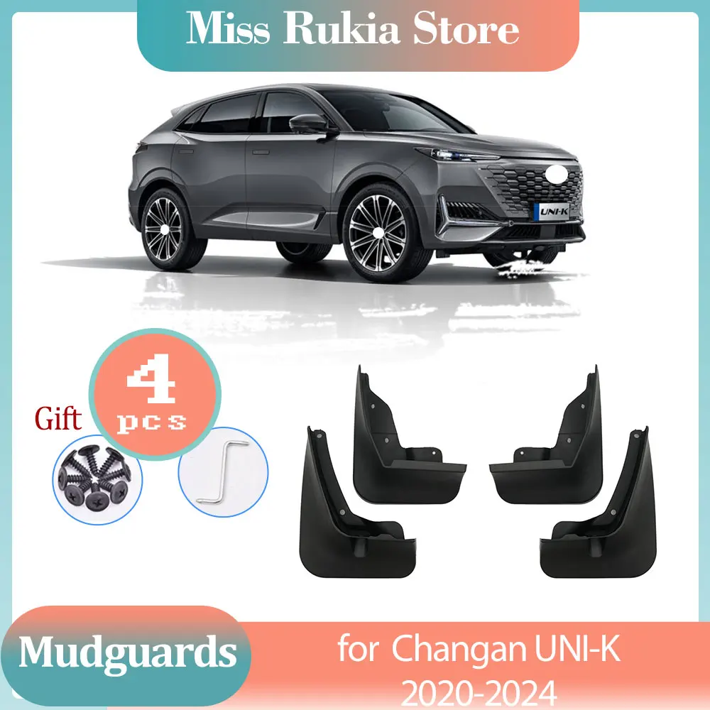 Car Mud Flaps for Changan UNI-K UNIK 2020 2021 2022 2023 2024 Mudguards Splash Guard Fender Flare Front Rear Cover Accessories