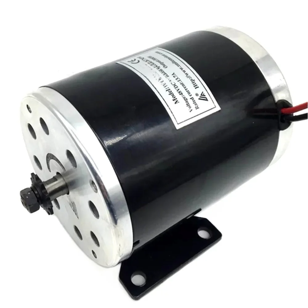 MY1020 1000W 36V 48V Silnik szybkoobrotowy, silnik szczotkowy DC z płytką dolną — zdjęcie 2