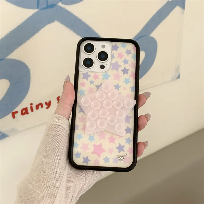 Wildflower Star Suction Cup Silicone Mobile Phone Holder Strong  Multi-functional Surface Sticker Bathroom Phone Case Cup Bracket -  AliExpress 202192403
