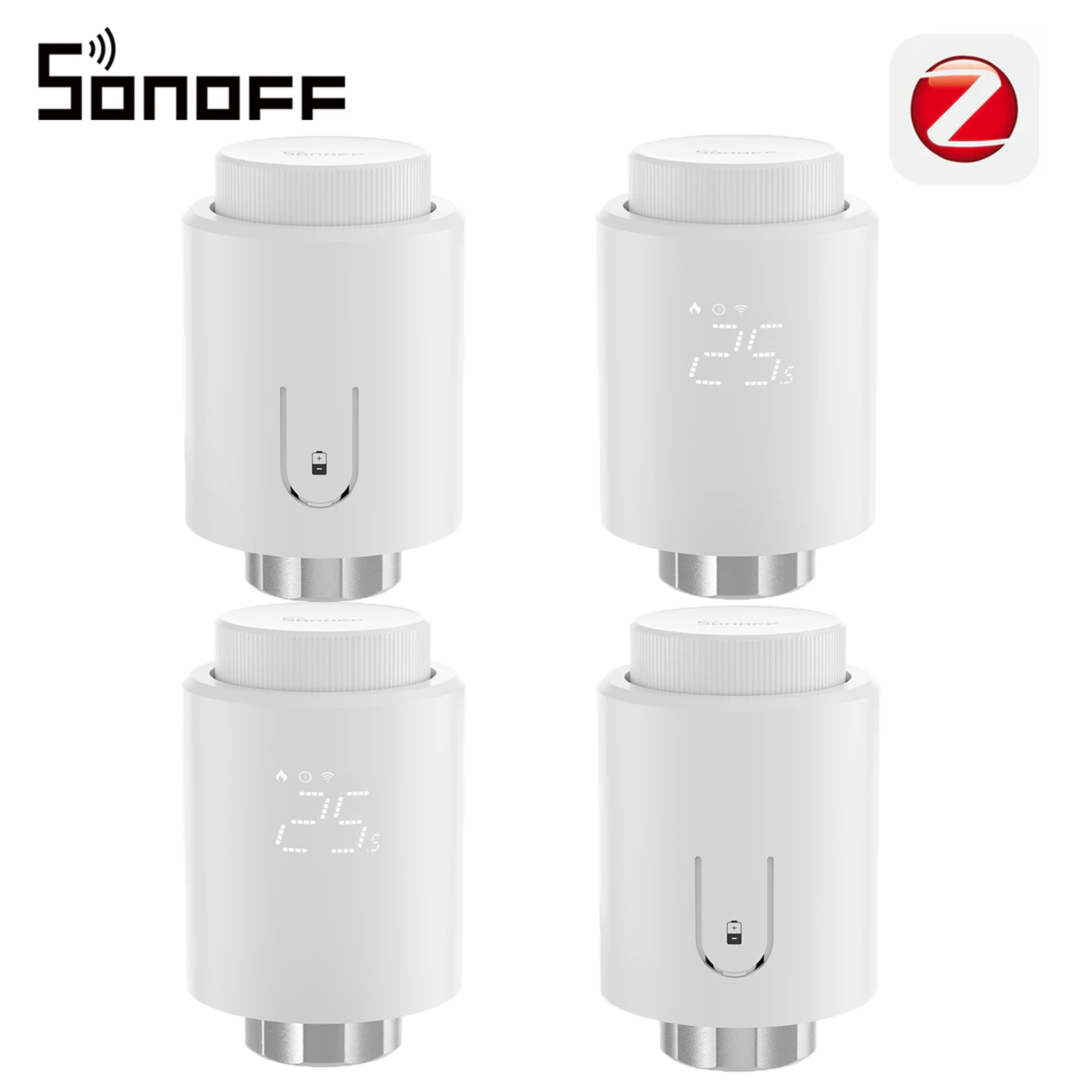 SONOFF TRVZB Zigbee 3.0 thermostatische radiatorkraan, met programmeerbare functies, slimme scènes, groepsbediening via app, spraakbediening, historische gegevensweergave en detectie van open raam.