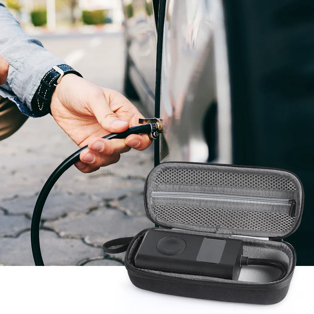 AliExpress lousxy Hard Case Compatible for Xiaomi Portable Electric Air Pump Car Bicycle Tire Inflator Storage Bag for USB Cable Air House, Con