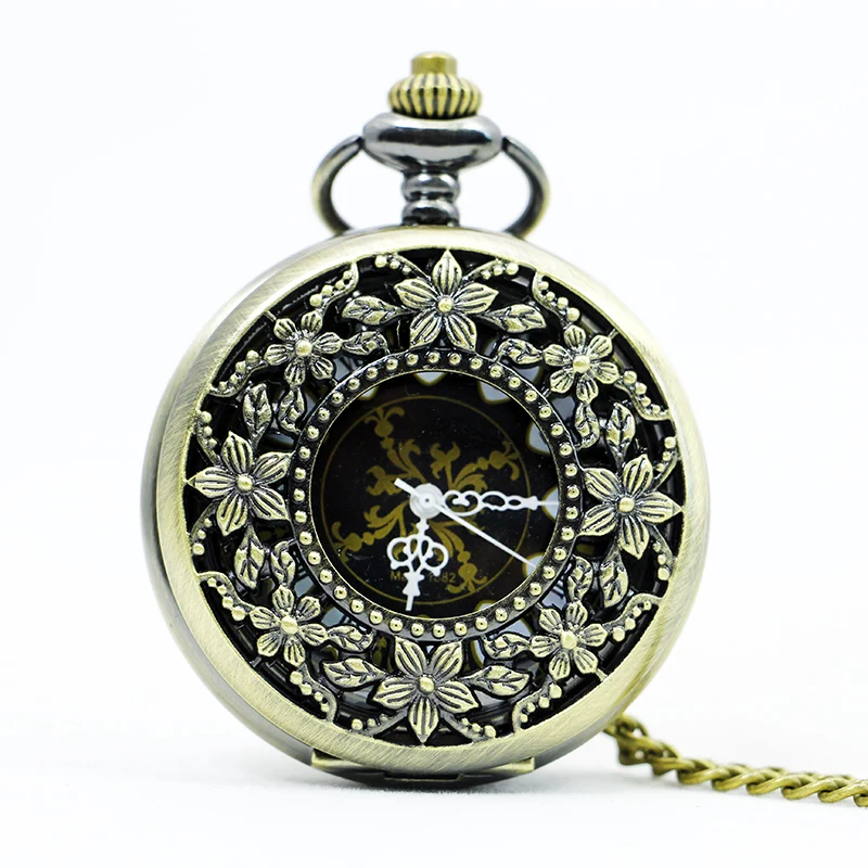 Exquisite Aushöhlen Vintage Taschenuhr Mechanische Mode Kette Männer Damen Halskette Anhänger Fob Uhren reloj de bolsillo