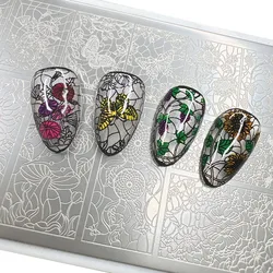 XMQ STAMPING NAIL PLATES FLOWERS TEMPLATES TOOLS