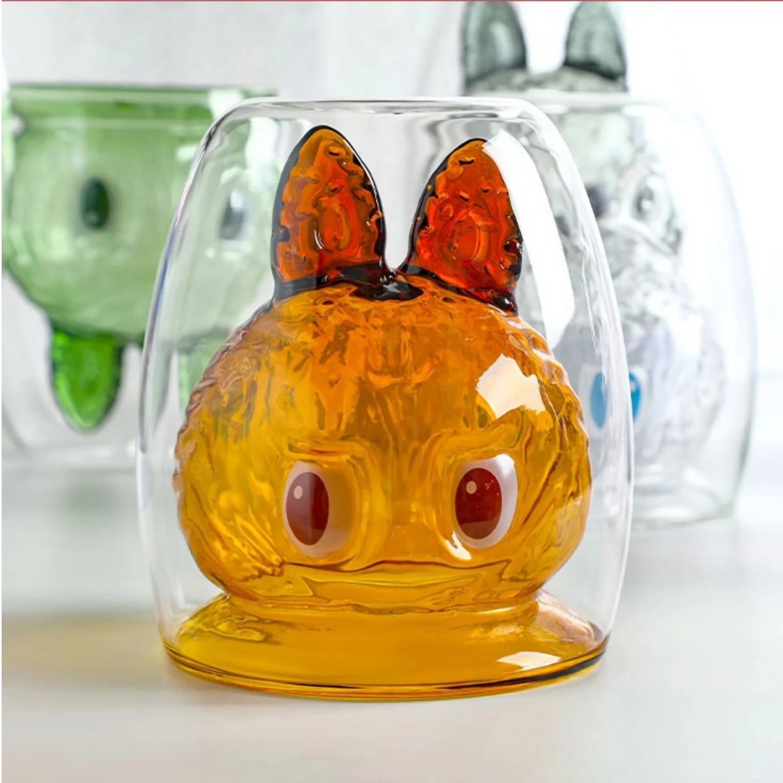 

250ml Double-Layer Cartoon Rabbit Glass Cup, Hand-Blown Borosilicate Heat-Resistant Mug | Insulated Coffee, Tea & Milk Tumbler