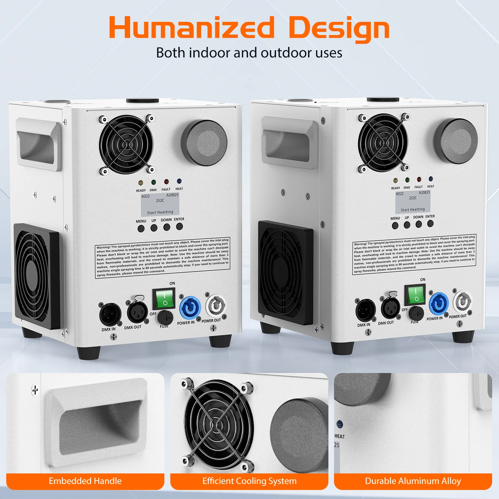 Fieryzeal 800W Electronic Cold Flame Spray Machine DMX Control Electronic Spark Machine Stage Equipment Special Effect Machine