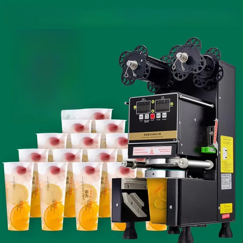 PBOBP Fully Automatic Cup Sealing Machine 500-650 Cups/H Cup Sealer Machine For 90/95mm PP/PE/Paper Milk tea/Coffee Cup
