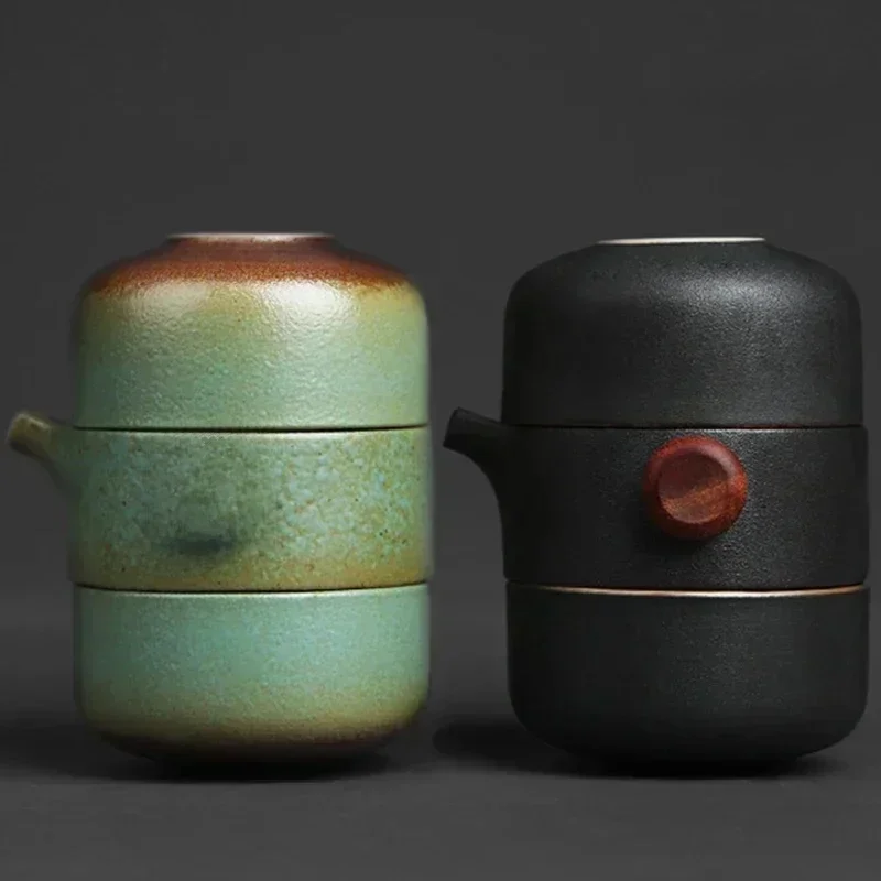 Ceramiczny porcelanowy czajniczek i filiżanki do herbaty Biuro podróży Zestaw do herbaty Kung Fu Ręcznie robiony przenośny chiński zestaw do herbaty Zestaw dzbanka i filiżanki do herbaty — 2