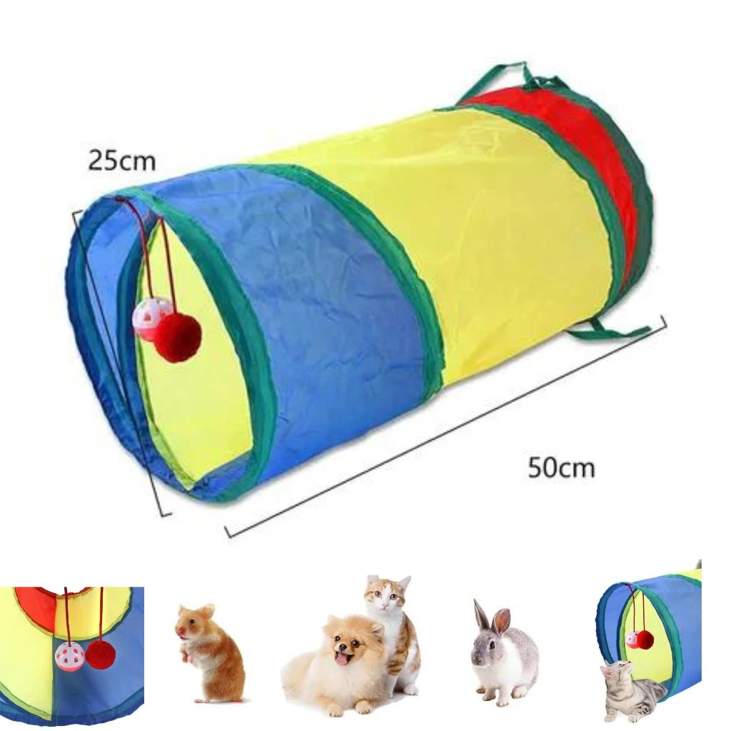Brinquedo Para Pets Túnel Labirinto Para Gatos Colorido Top