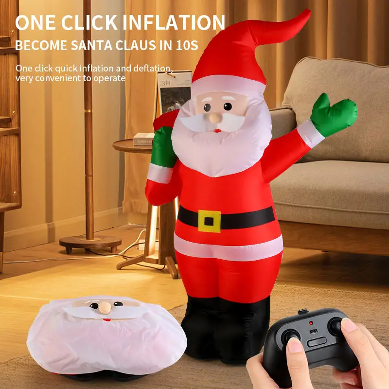 Weihnachten aufblasbare Dekoration Santa Claus Spielzeug mit Musik aufblasbares Modell Outdoor Ornament Weihnachts feier Neujahr Garten Dekor