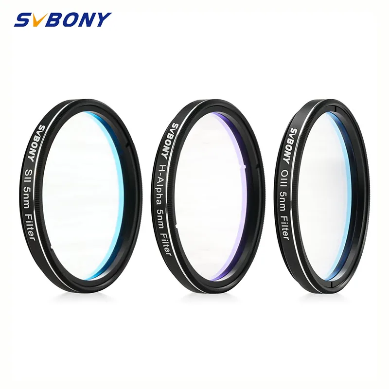 

SVBNOY SV227 2inch Filter 5nmH-Alpha 5nmSII-CCD 5nmOIII-CCD Narrow Band for Astronomy Telescope Deep Space Planetary Photography