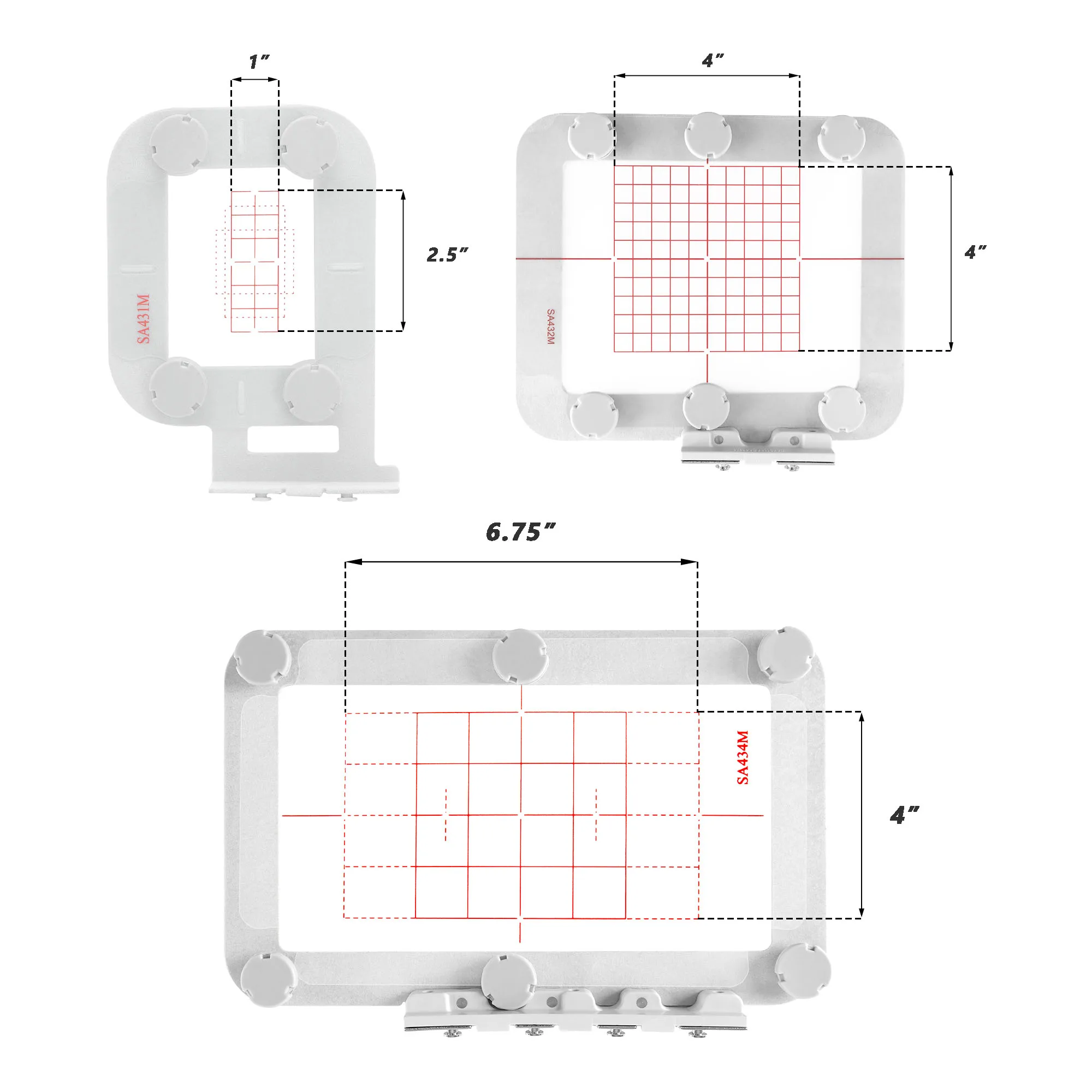 Magnetic Hoop for Innov-is M380D M340ED M370 NV180D NV-18E Brother Embroidery Machine, Sewtalent EF61M/EF62M/EF71M Metal Frames