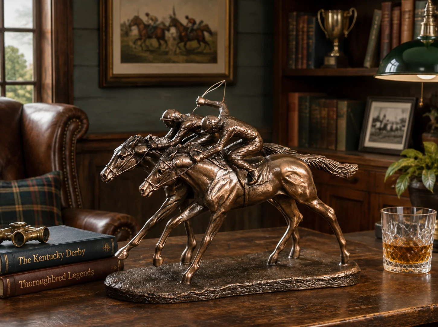 Bronze Racehorse Figurine, Inspirational Victory Horse Sculpture, Unique Gift for Business Owners, Executives, Horse Lovers and