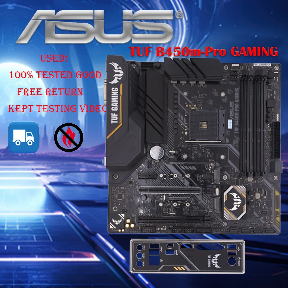 ASUS Motherboard TUF B450m-Pro GAMING MATX Motherboard Supports CPU 3700X/3600X/3600/2600