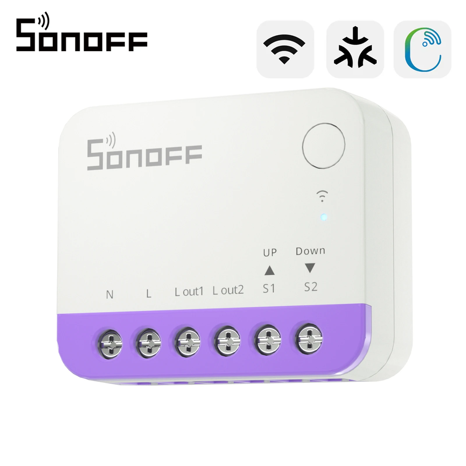 SONOFF Interruttore Intelligente MINI-RBS per Tende e Tapparelle con Calibrazione dell'Accoppiamento, Programmazione Intelligente e Controllo Preciso 