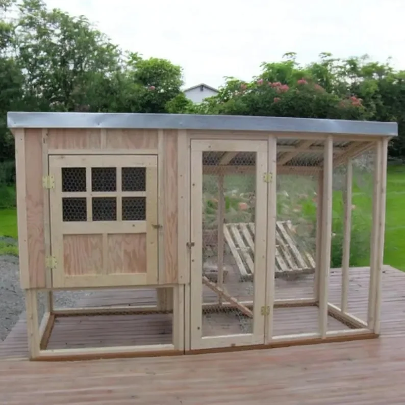 

Simple Chicken Coop Plans with Run | DIY PDF for 10 Chickens or Ducks Building Guide