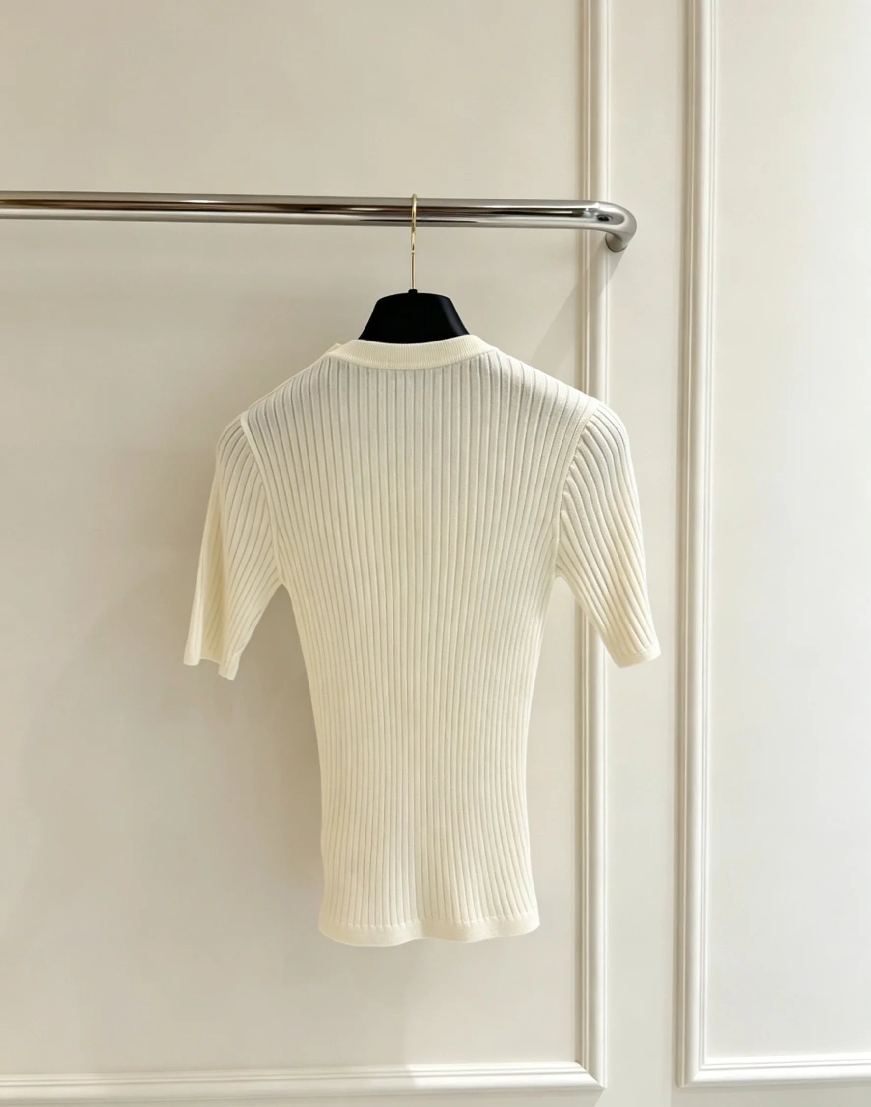 

2026 Summer New Style Women's Clothing - Soft and Breathable Knitted Material Gentle Women's Short-Sleeved Top