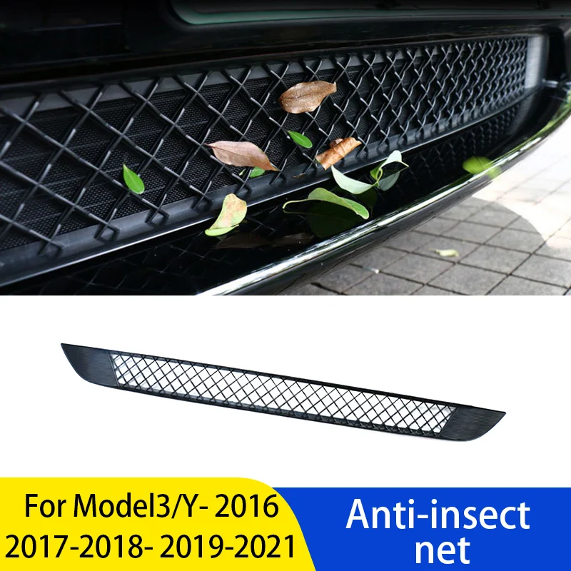 

For Tesla Model Y Front Bumper Middle Anti-insect Net Grill Mesh Grille Grid Insert Lower Model 3 Anti Dust Proof Inner Vent