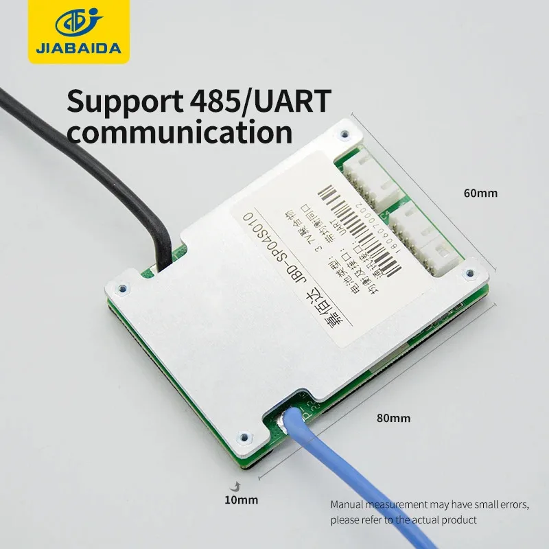 JIABAIDA Smart BMS 4S LiFePo4 3S Li-ion 12V 20A 30A 35A Current Protuct Lithium Battery BMS BT UART RS485 Balance JBD Smart BMS