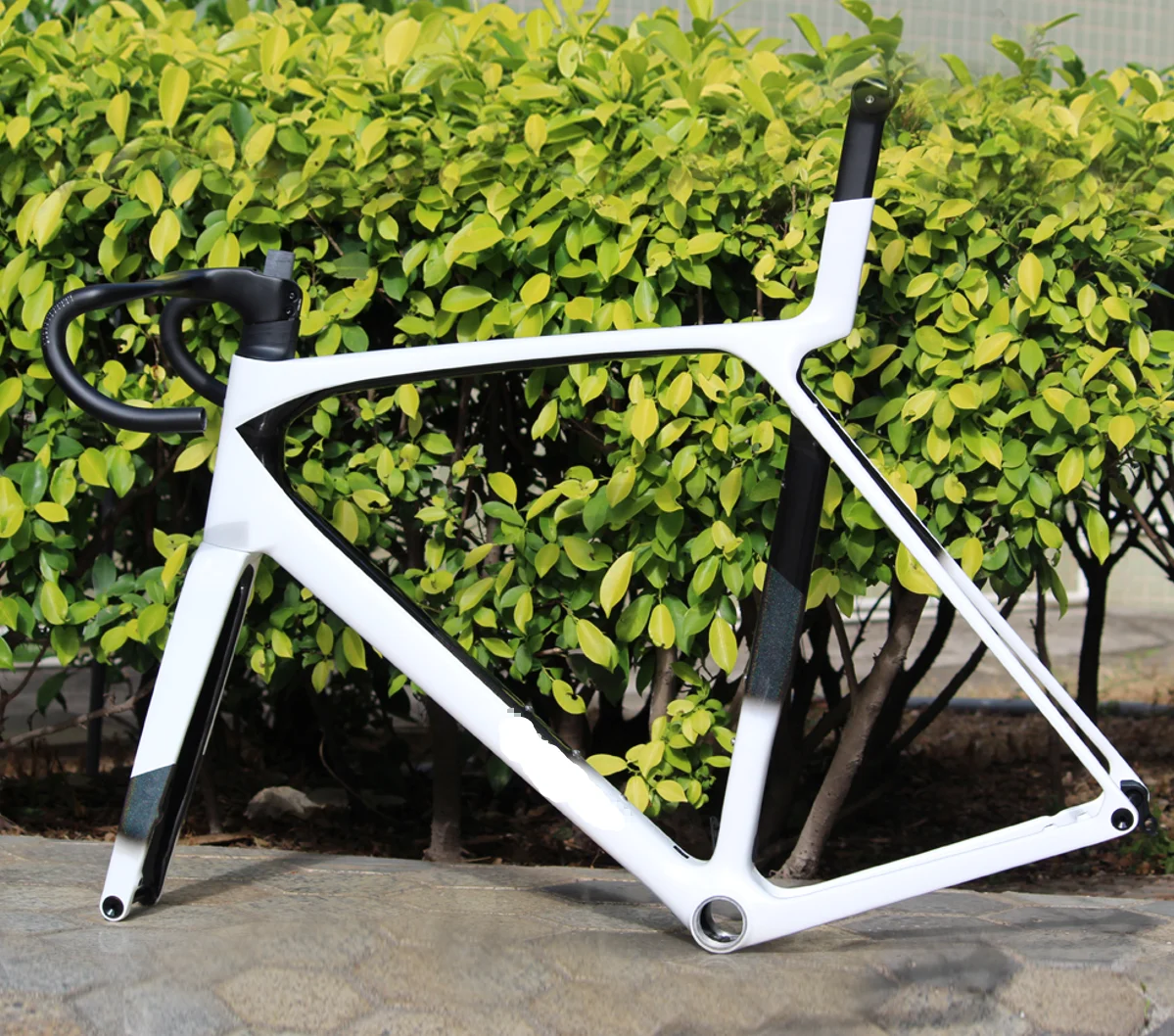 2 years warranty full carbon bike frameset ud glossy T1000 white black chameleon cycling frameset  T47 bike frame 50-58cm