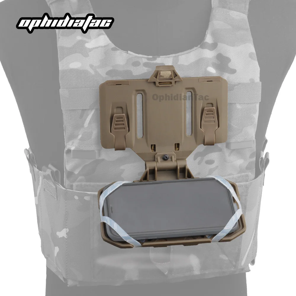 OphidianTac Folded Navigation Board Practical Chest Molle Phone Map Holder Carrier Airsoft Vest Accessories Outdoor phone Gear