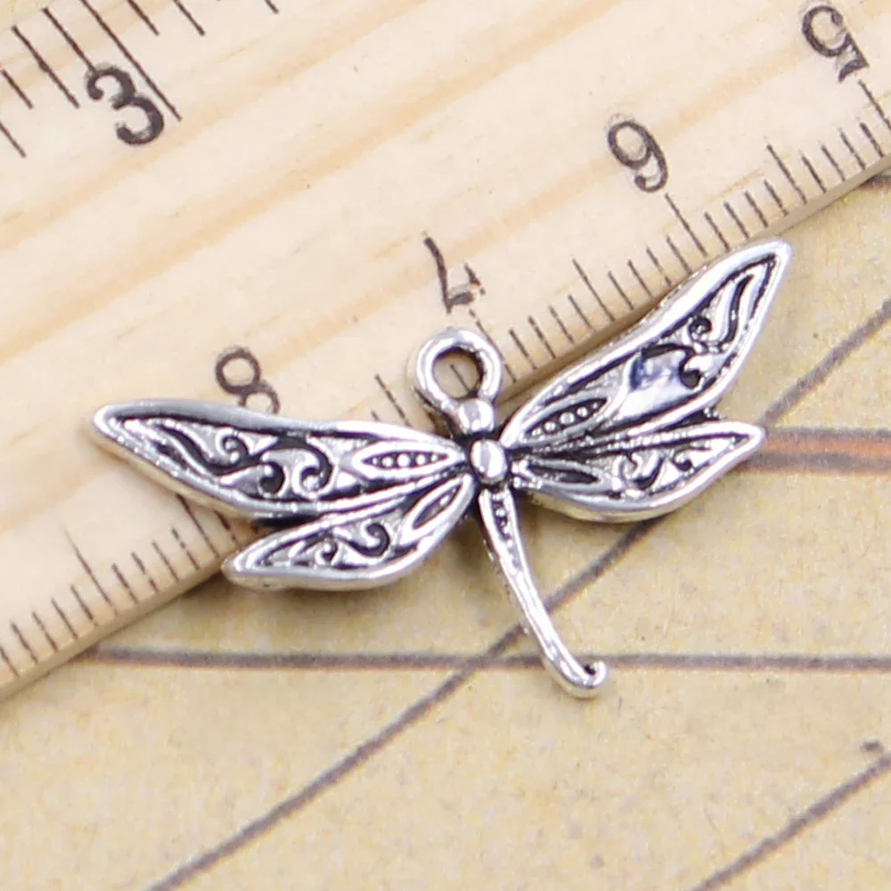20 sztuk Charms ważka 31x18mm tybetański srebrny kolor wisiorki antyczne tworzenie biżuterii DIY Handmade Craft wisiorek — zdjęcie 2