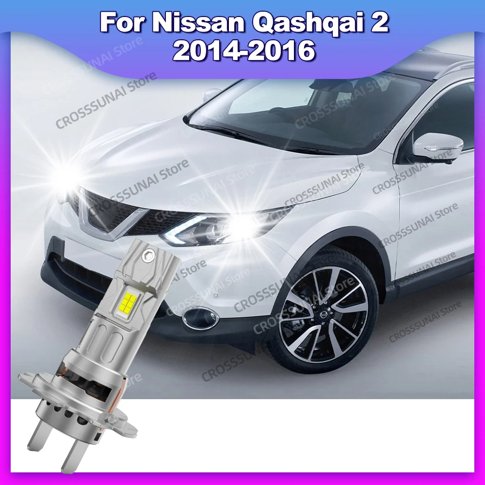 

2/4Pcs LED High Low Beam Lamp For Nissan Qashqai 2 2014 2015 2016