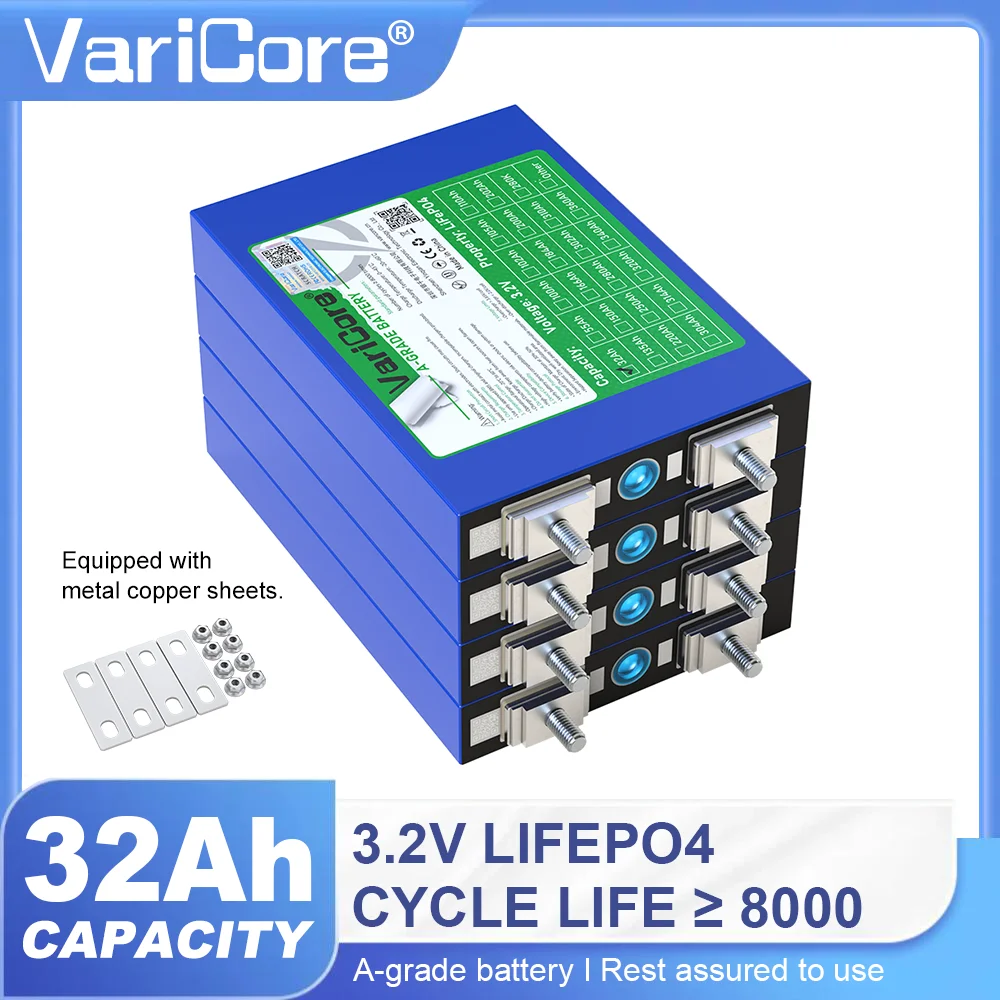 VariCore Nieuwe Grade A 3.2V 32Ah LiFePO4 Prismatische Energieopslagcel Tuingereedschap & Hoverboards