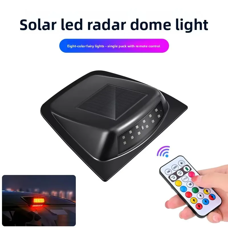 2026 WHITE Wireless Solar RGB Decorative Cab Lights, Truck Accessories, No-Drill Installation with Glue for Trucks & SUVs, Upgraded ABS Moisture-Resistant Housing, 6-8H Illumination, Auto On/Off, 12V Input, Car Interior Ambient Lighting