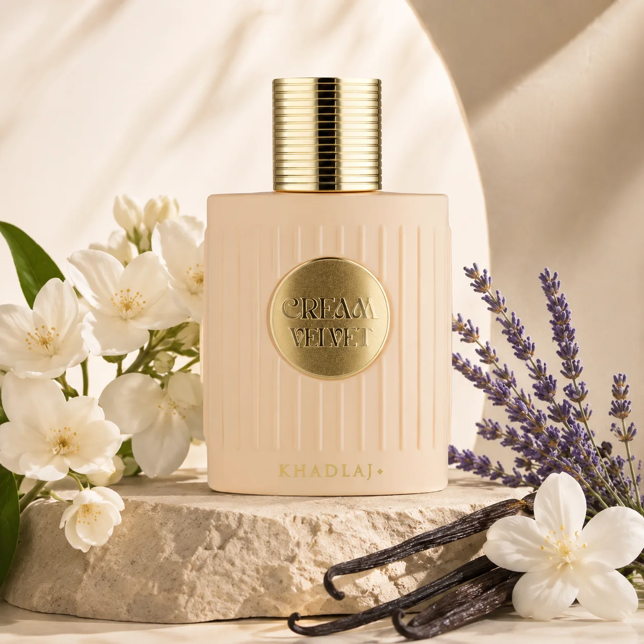 

Khadlaj Cream Velvet Extrait De Parfum 3.4 Fl Oz / 100ml, Unisex Luxury Fragrance Spray, Smooth Creamy Long Lasting Perfume