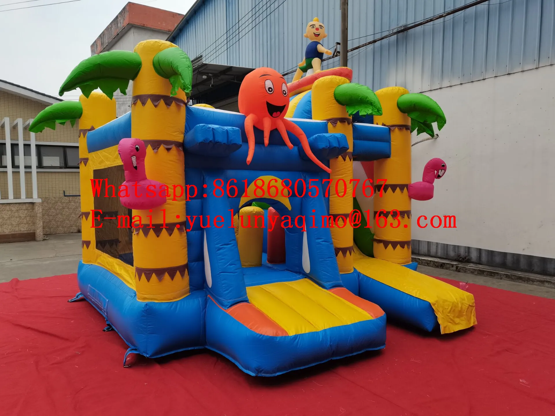 

Commercial indoor children's inflatable castle trampoline slide amusement park YLY-042