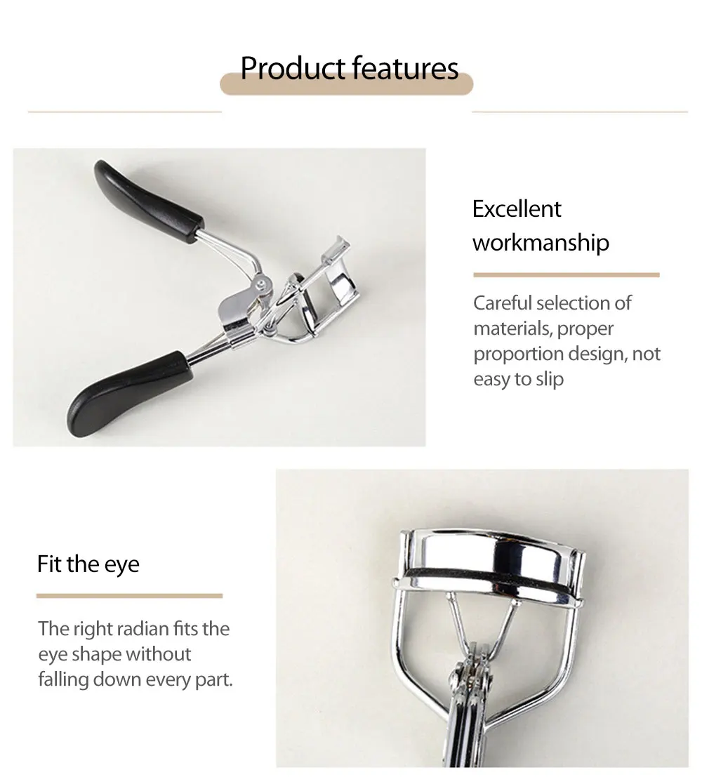 1PC Eyelash Curler Professional Eyes Makeup Beauty Tools Lash Nature Curl Style Cute Eyelash Width Handle Curl Lashed Curlers